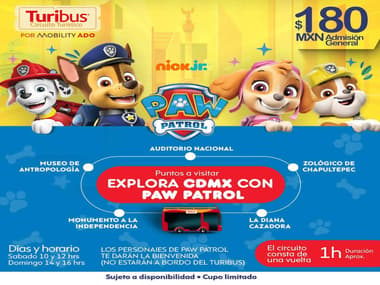 Explora CDMX con Paw Patrol