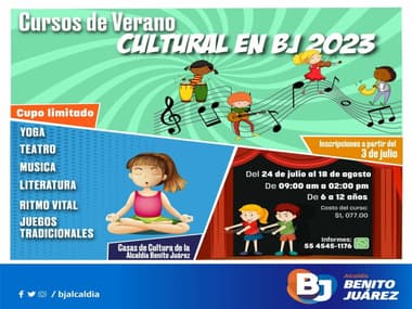 Cursos de verano en la Benito Juárez