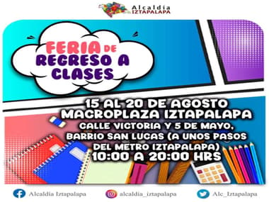 Feria de regreso a clases en Iztapalapa