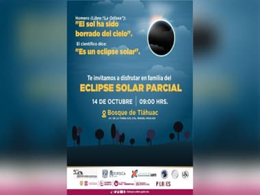 Ve el eclipse solar en el Bosque de Tláhuac