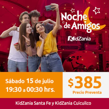 Noche de amigos en Kidzania